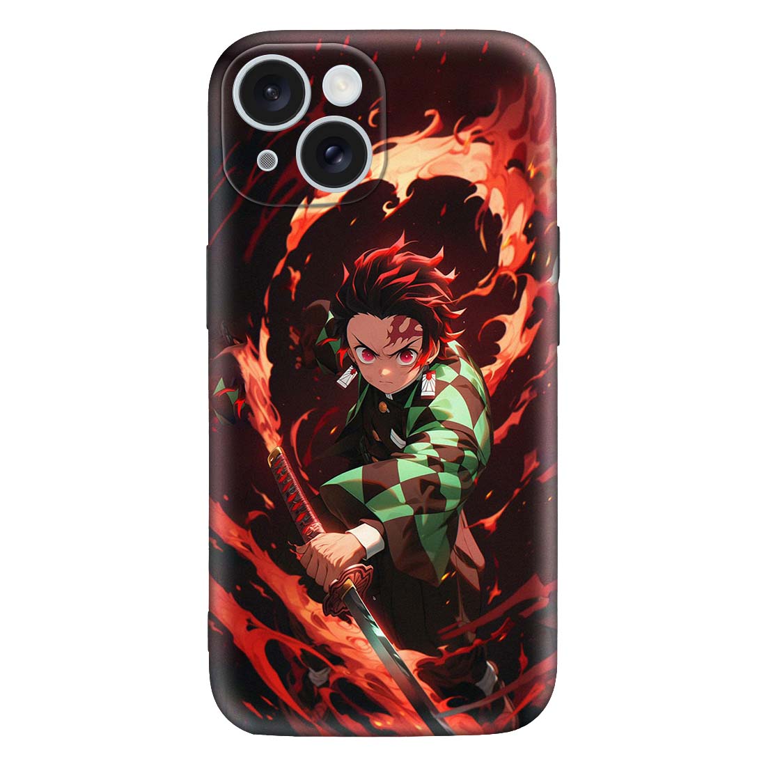 Demon slayer tanjiro kamado sward with sun breathing Embossed Mobile Cover