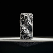 Load image into Gallery viewer, Black thin waves Design case