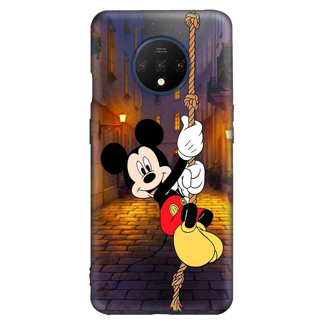 Mickey Mouse Fly above Height ONEPLUS 7T Premium Embossed Mobile cover