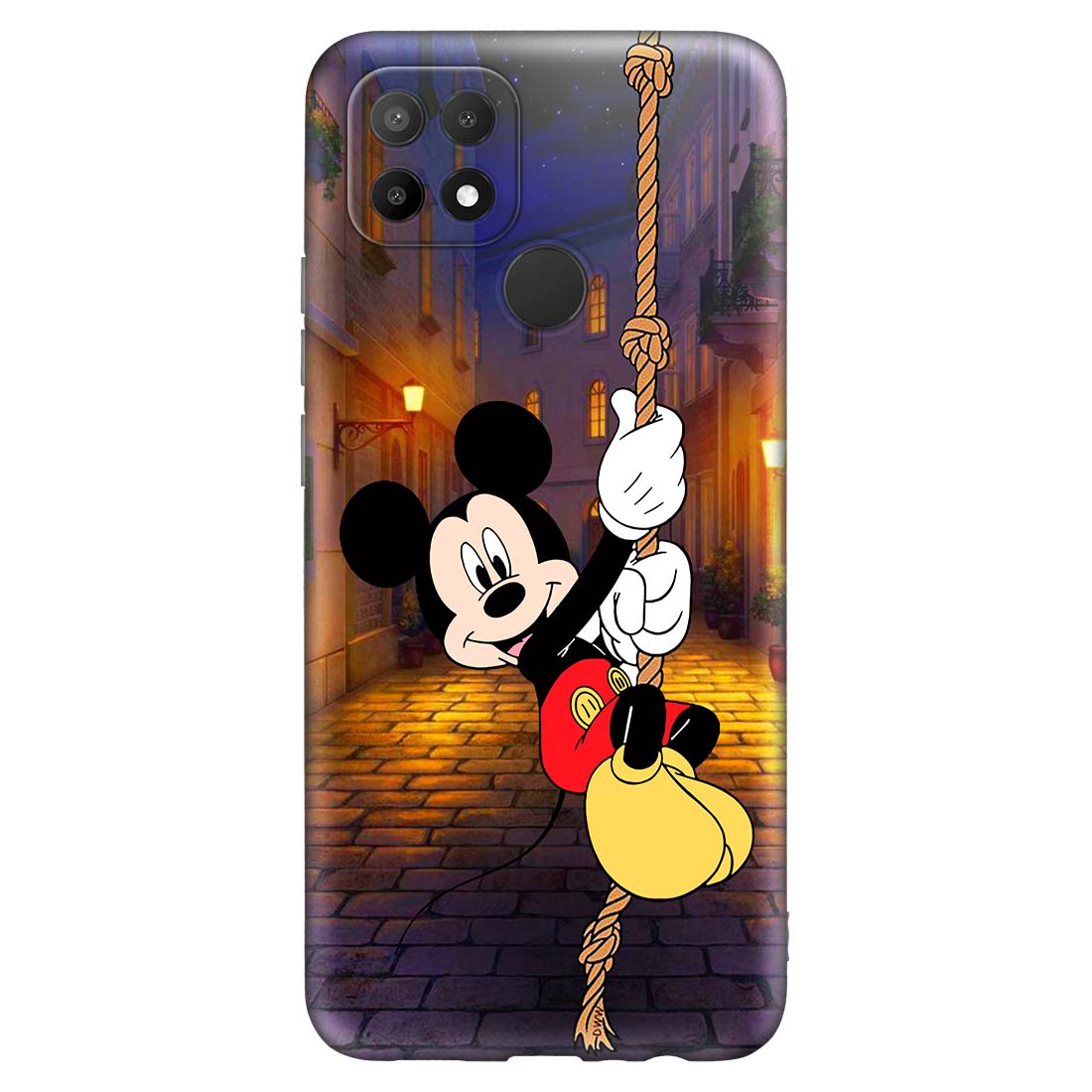 Mickey Mouse Fly above Height OPPO A15 Premium Emboss cover
