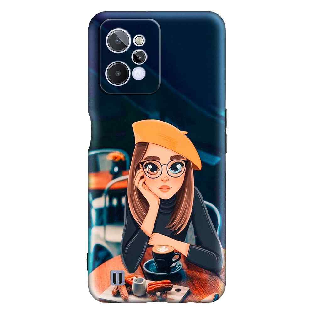 HONLEN Custodia Compatibile con Realme C31 (6.5 Inches) Morbida Liquido TPU Silicone Case Protettiva, Antiurto in Antigraffio Cover Protettiva