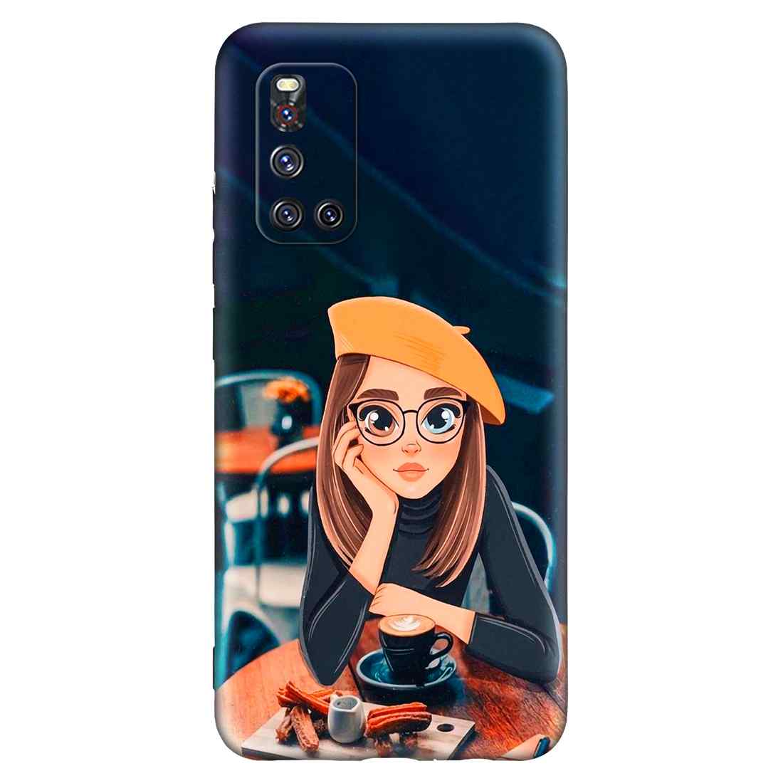 Vivo V19 Phone Cover For Girl Cute Coffe Lover Girl VIVO V19