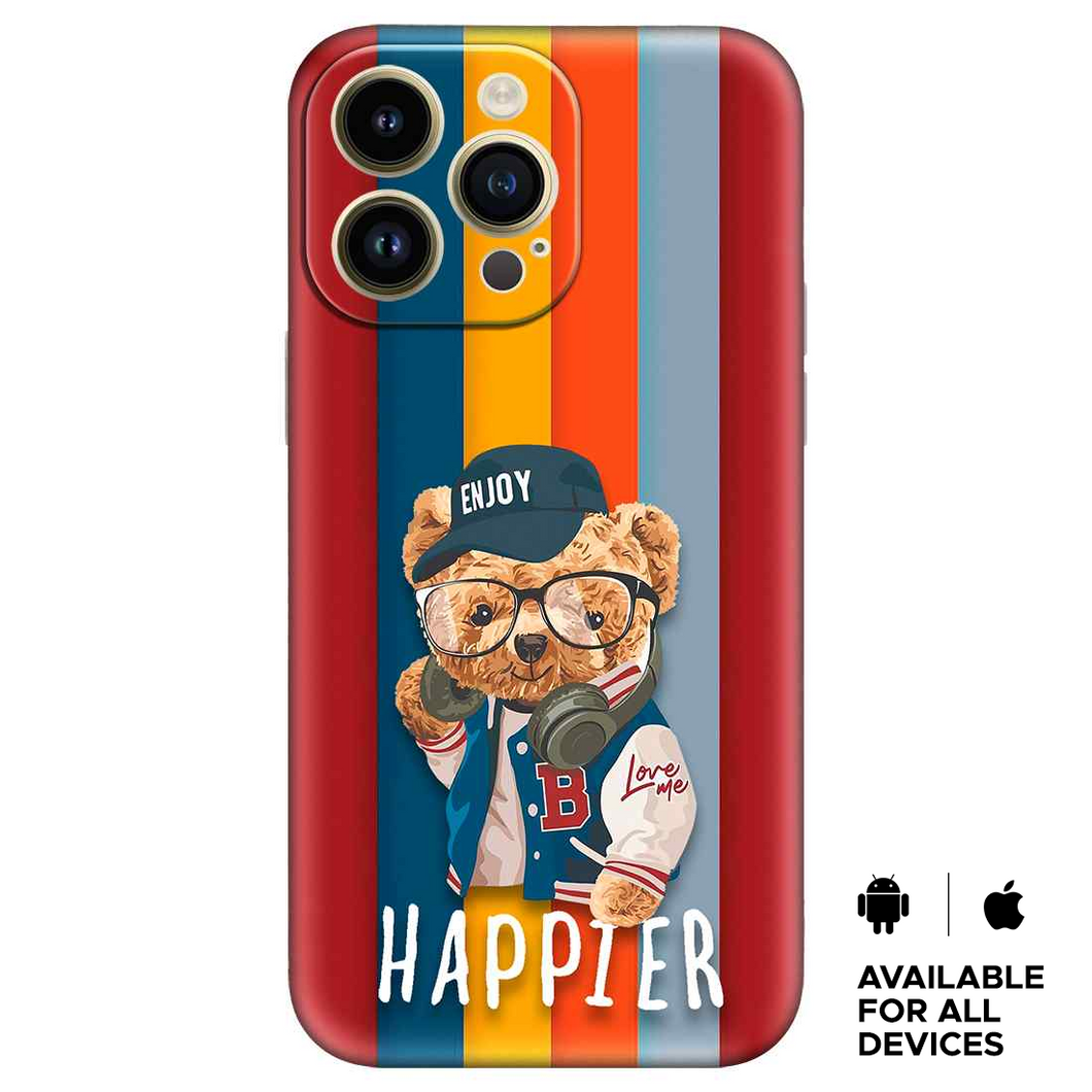 Enjoy Happier Premium Embossed Mobile cover