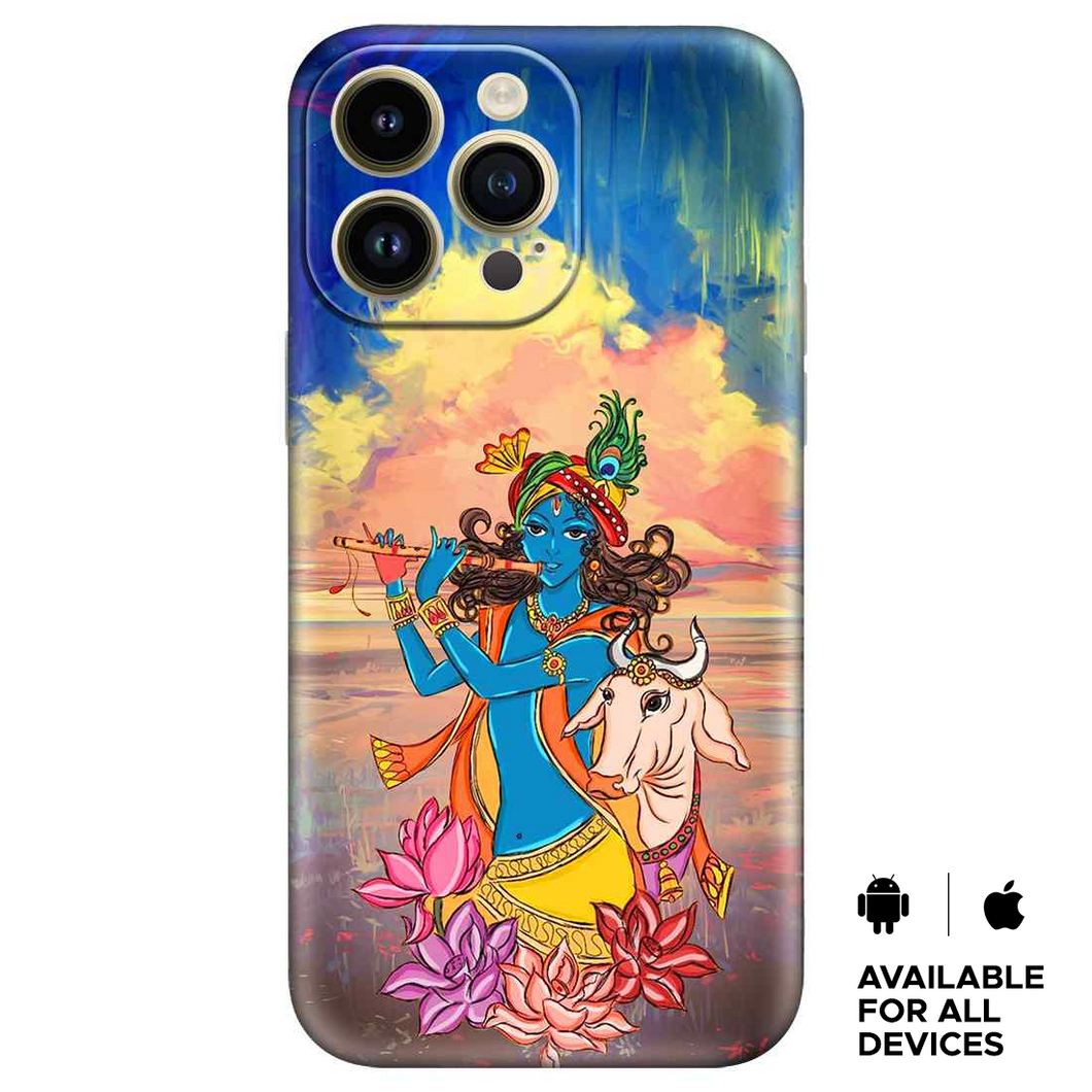 Lord Krishna Premium Embossed Mobile cover