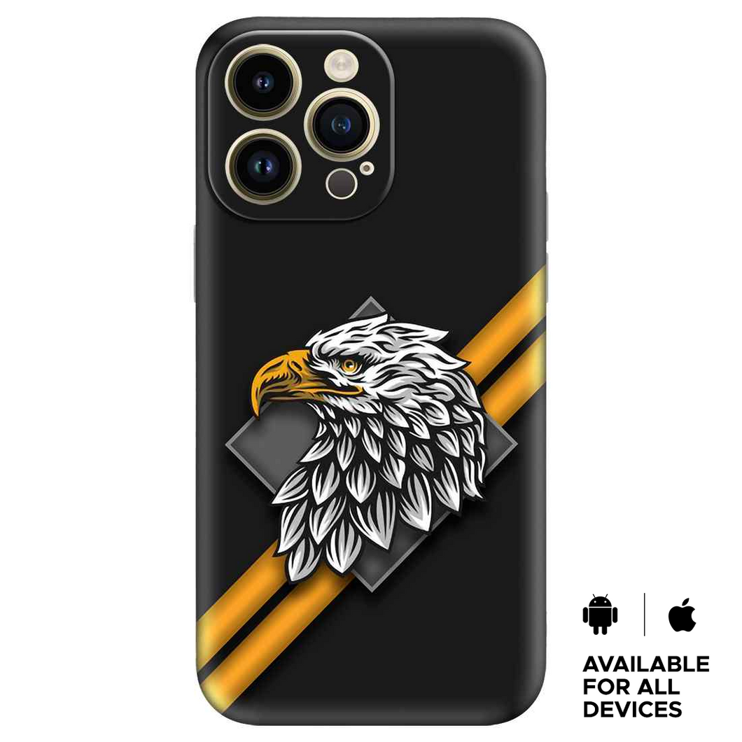 white Eagle Premium Embossed Mobile cover