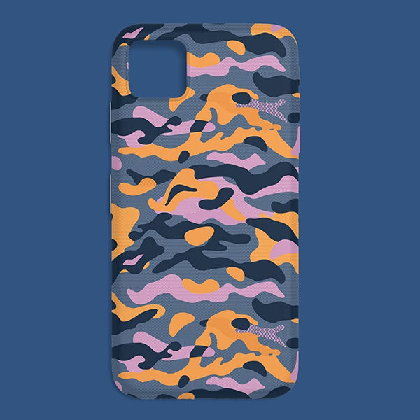 Camouflage Army Military English Orange Art Printed Soft Silicone Mobile Back Cover