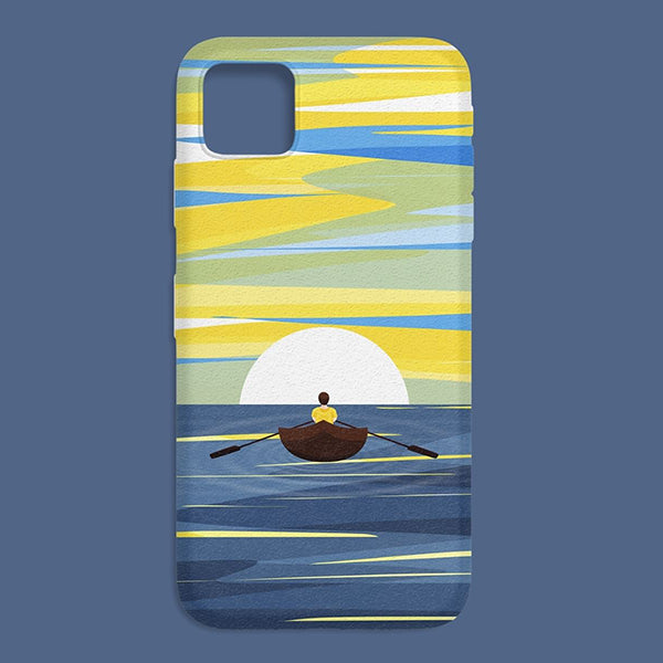 Rowing Person Ferry Paddle Printed Soft Silicone Mobile Back Cover