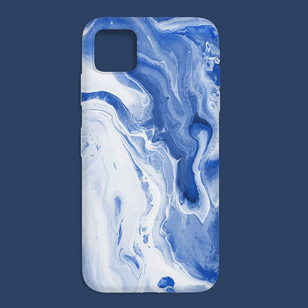 Blue Marble Paint Background Printed Soft Silicone Mobile Back Cover