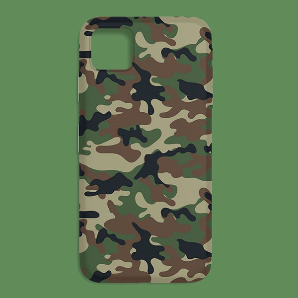 Army Military Camouflage Dark Green Printed Soft Silicone Mobile Back Cover