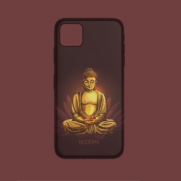 Brown Golden Budha Art Printed Soft Silicone Mobile Back Cover